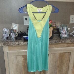 Green and Yellow Women's Top